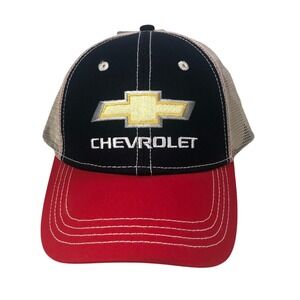 Chevrolet GM Official Licensed Trucker Hat Blue Red White Mesh Snapback H3 NEW